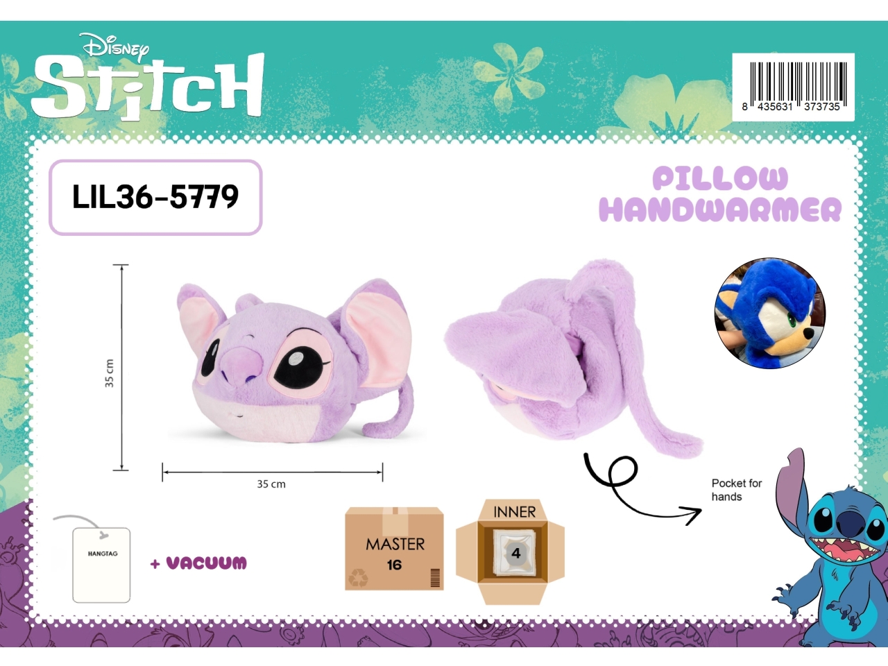 STITCH GIRL CUSCINO SCALDAMANI 35X35CM LIL36-5779