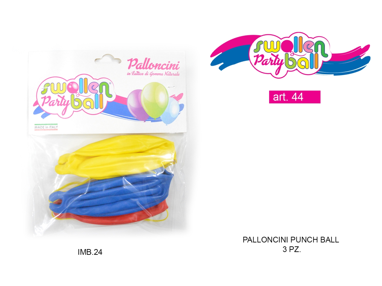 PALLONCINI GOMMA GPB1 PUNCH BALL 3PZ 044