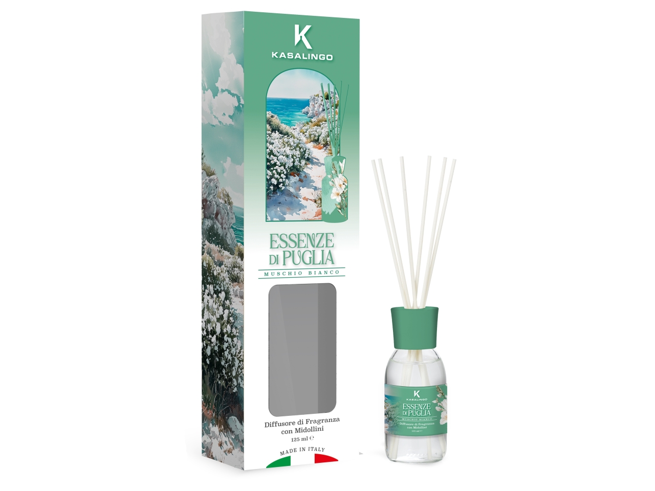 DIFFUSORI C/BACCHETTE 125ML MUSCHIO BIANCO 117417
