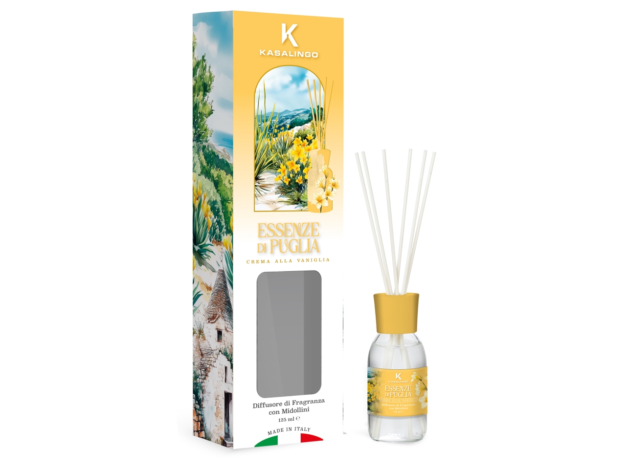DIFFUSORI C/BACCHETTE 125ML CREMA VANIGLIA 117419