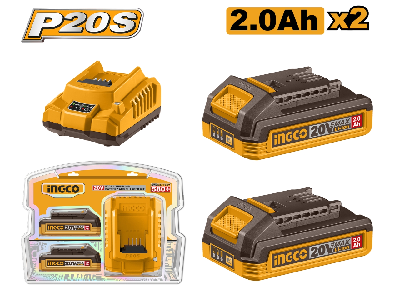 KIT 2 BATTERIE + CARICABATTERIA 2Ah FBCPK1222E