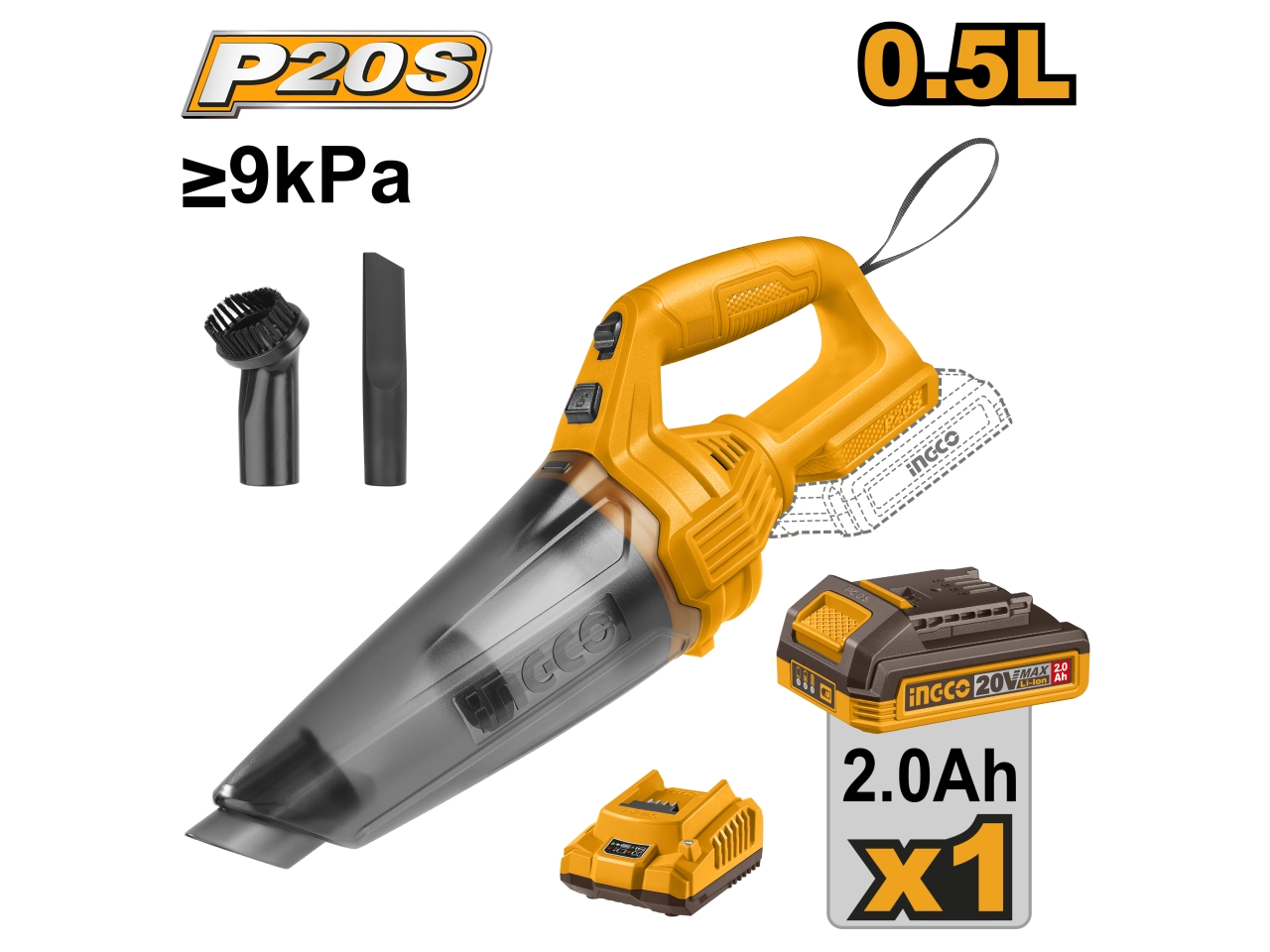 ASPIRAPOLVERE/ASPIRABRICIOLE A BATTERIA CVLI20126