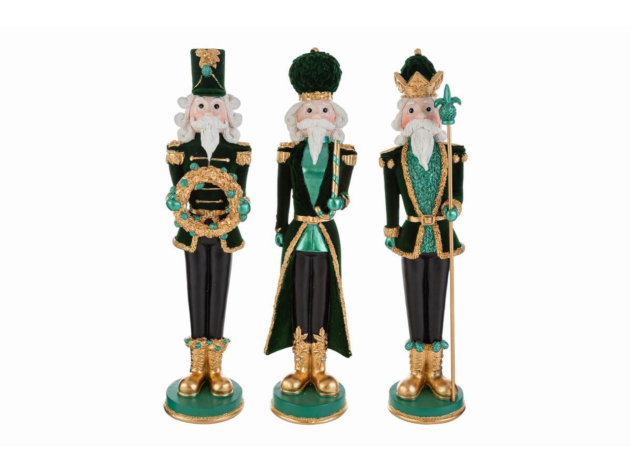 SCHIACCIANOCI 40,5CM RESINA VELVET VERDE ASS.38261