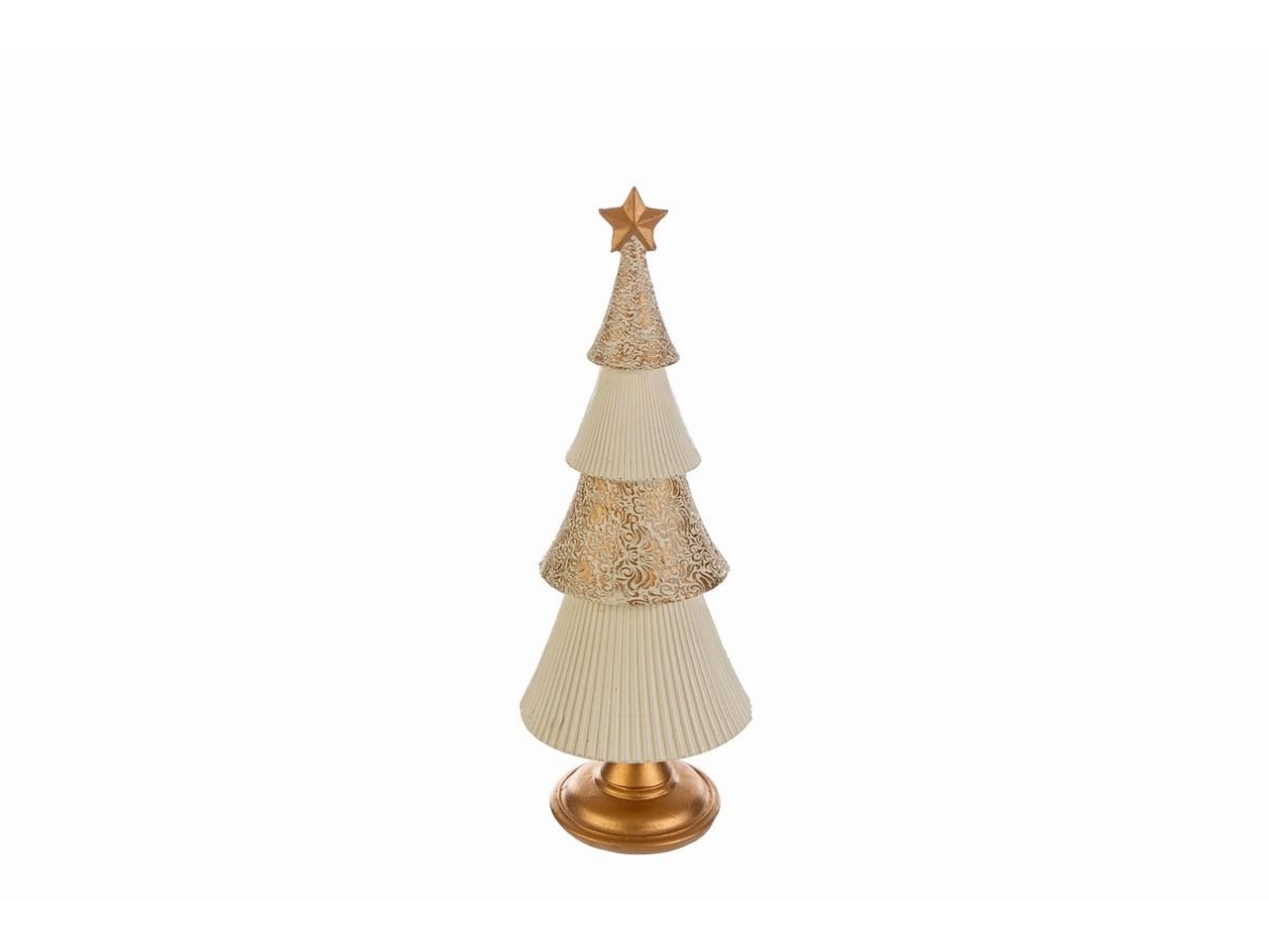ALBERO NATALIZIO 23CM RESINA PANNA 38542