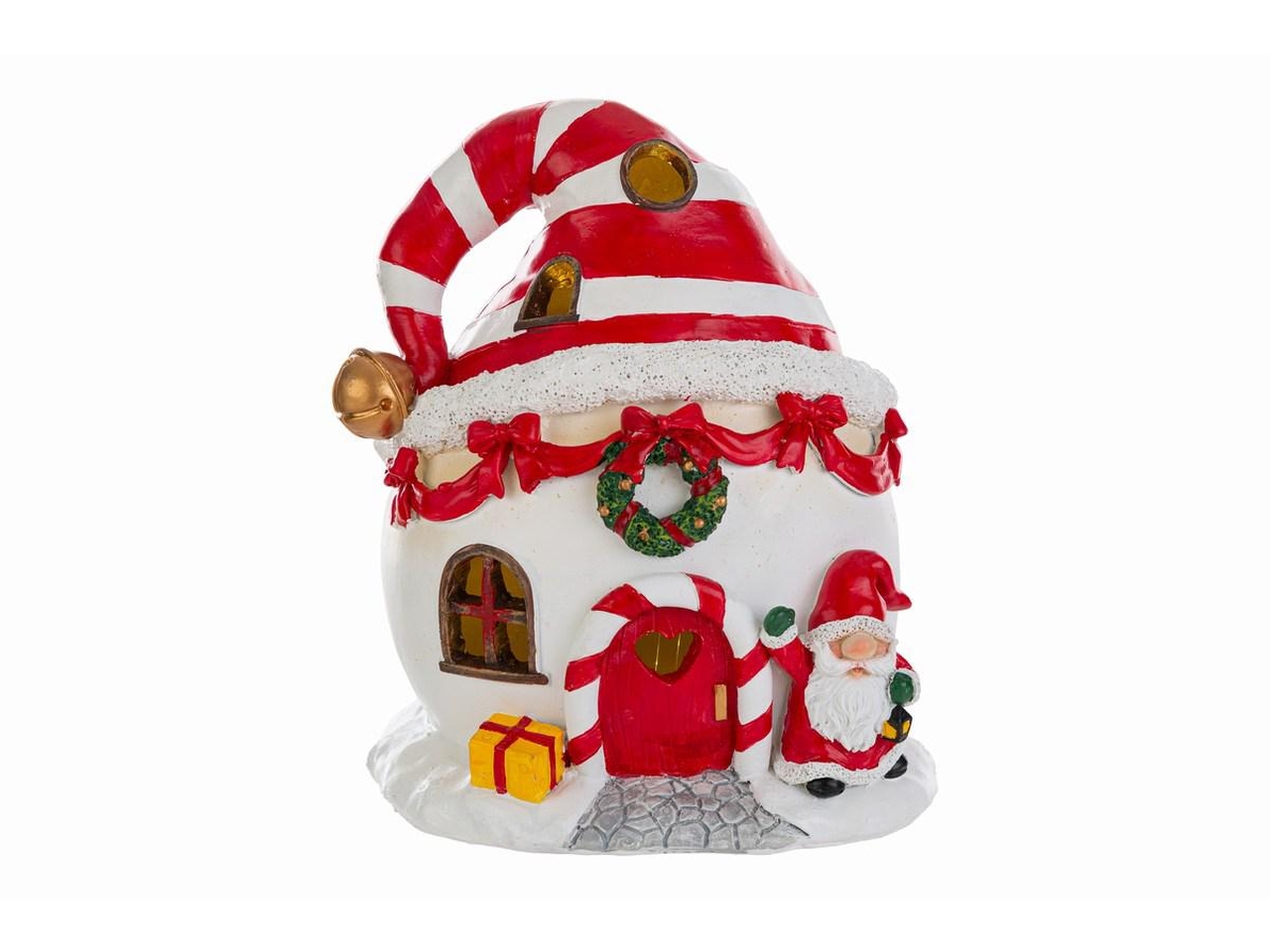 CASETTA GNOMO 18CM RESINA CON LED 18CM 38149