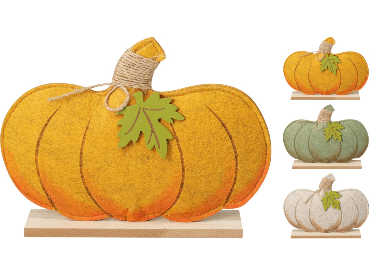 ZUCCA FELTRO BASE LEGNO 18CM ASS. GR9900270