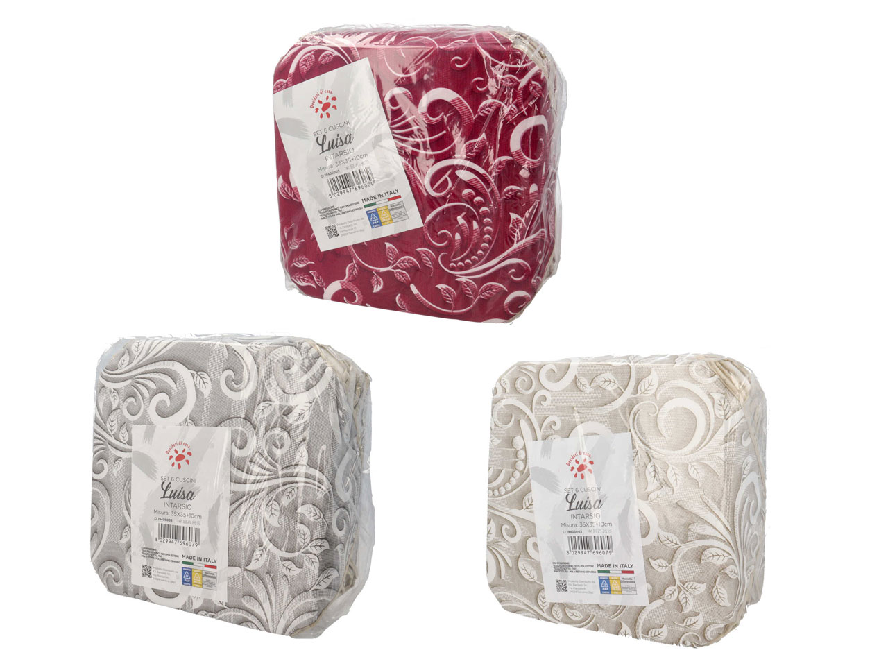 LUISA INTARSIO CUSCINO SEDIA SET 6PZ 19405003