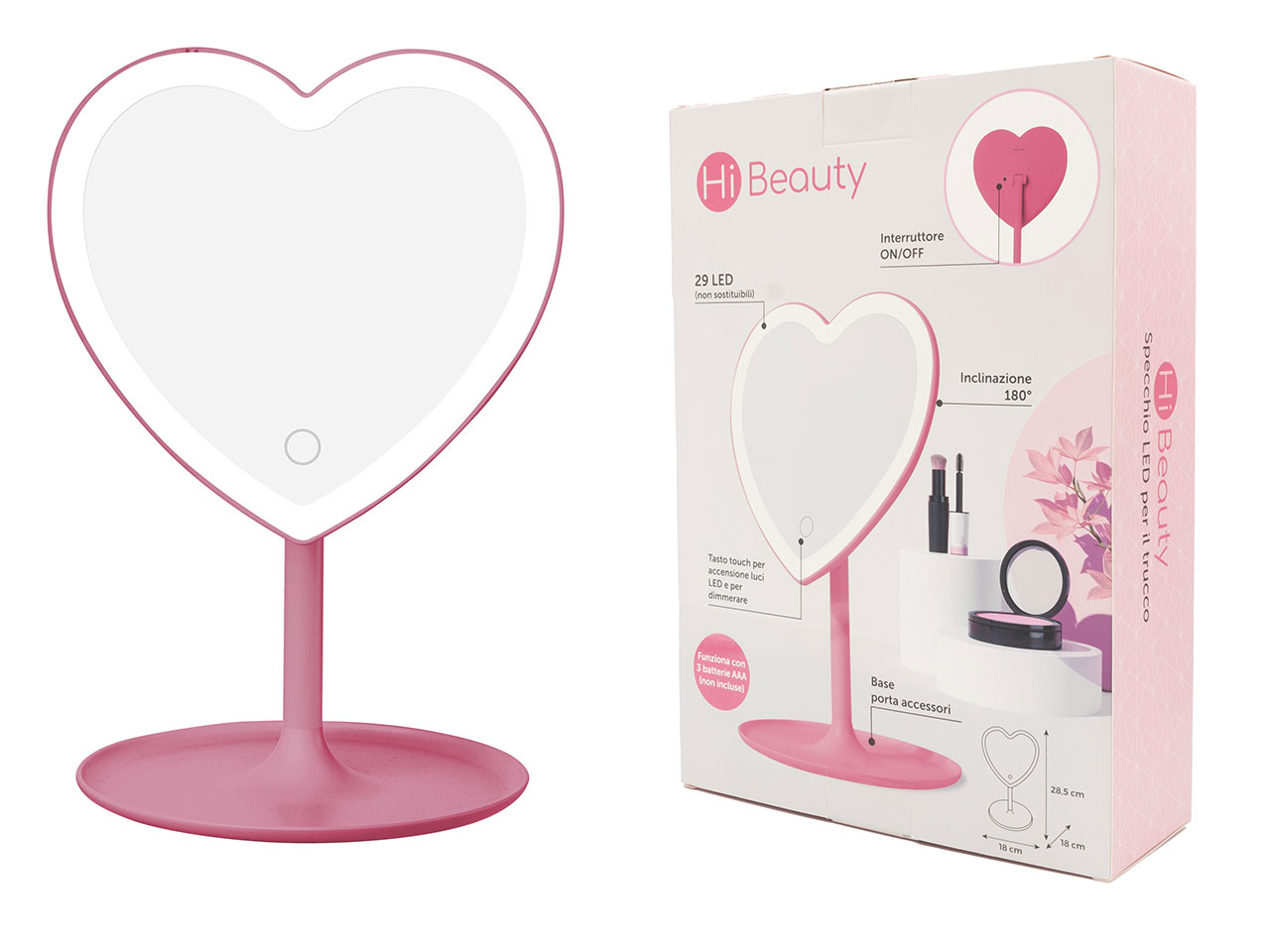 SPECCHIO LED CUORE HIB16