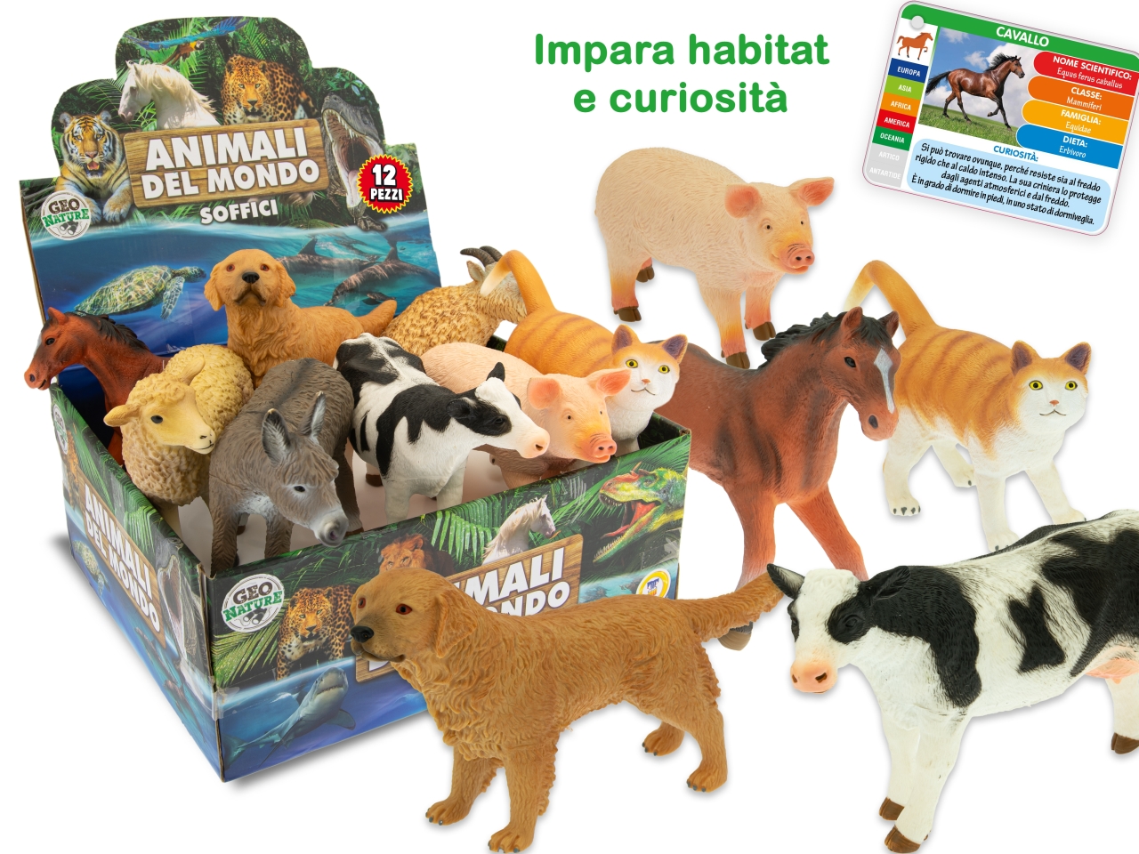 GEO NATURE ANIMALI DELLA FATTORIA SOFF.20CM 68784 GEO NATURE ANIMALI DELLA FATTORIA SOFF.20CM 68784