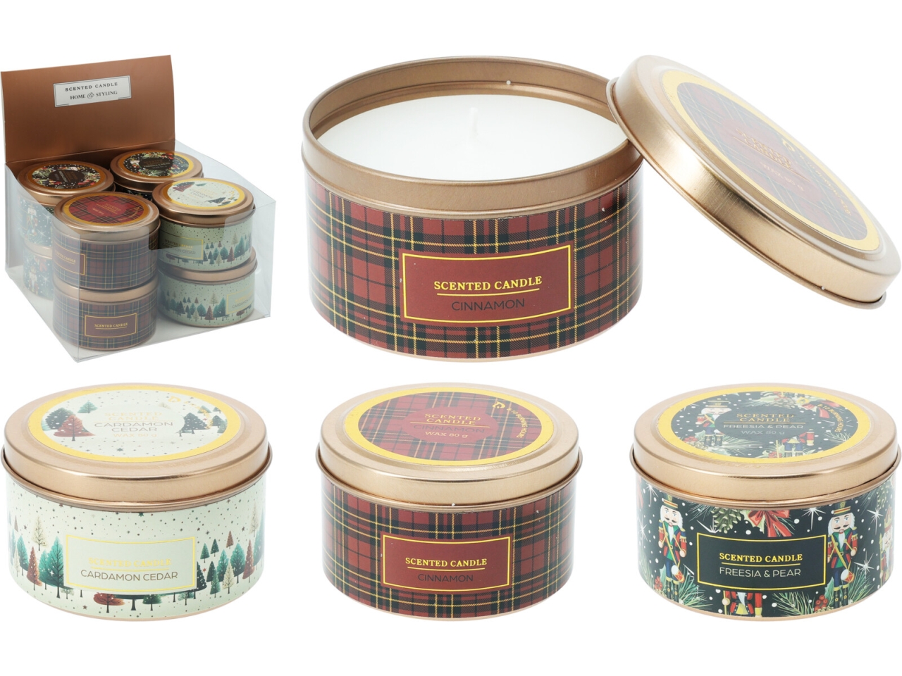 CANDELA IN SCATOLA LATTA 8X5CM ASS. 420214280