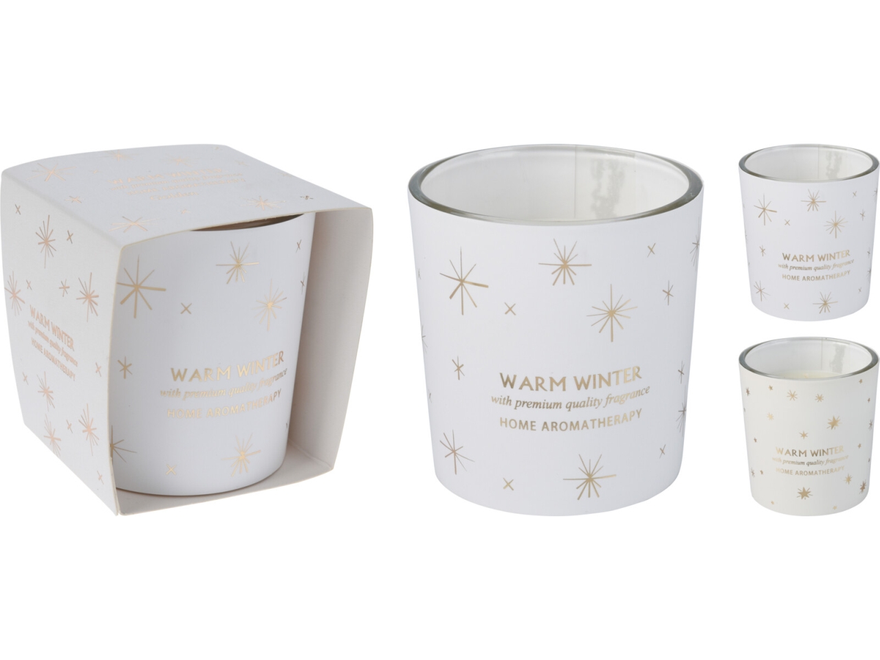 CANDELA VASO VETRO 7CM ASS. ACC362090