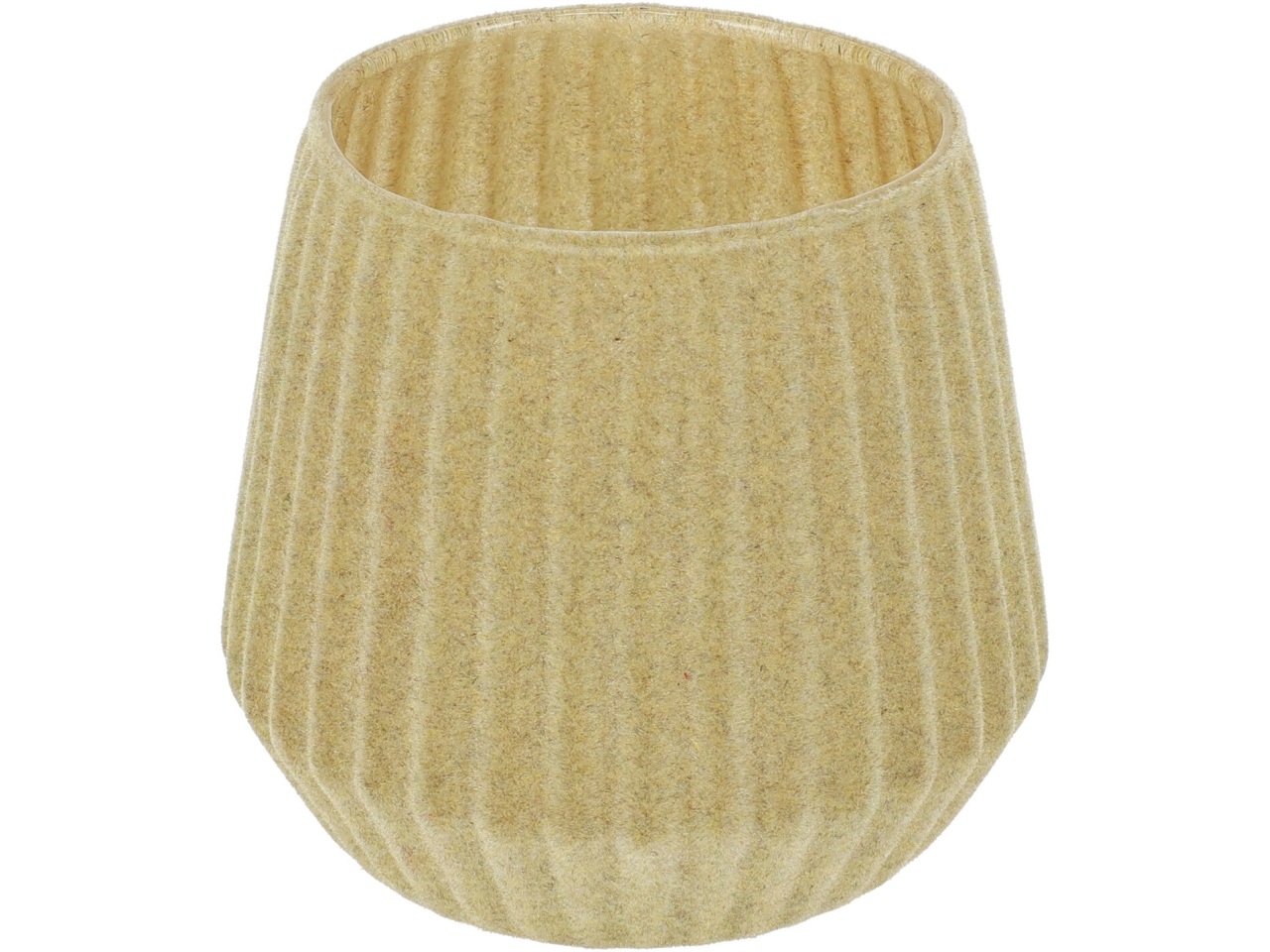 PORTA TEALIGHT FLOCCATO 9CM BEIGE A75201500