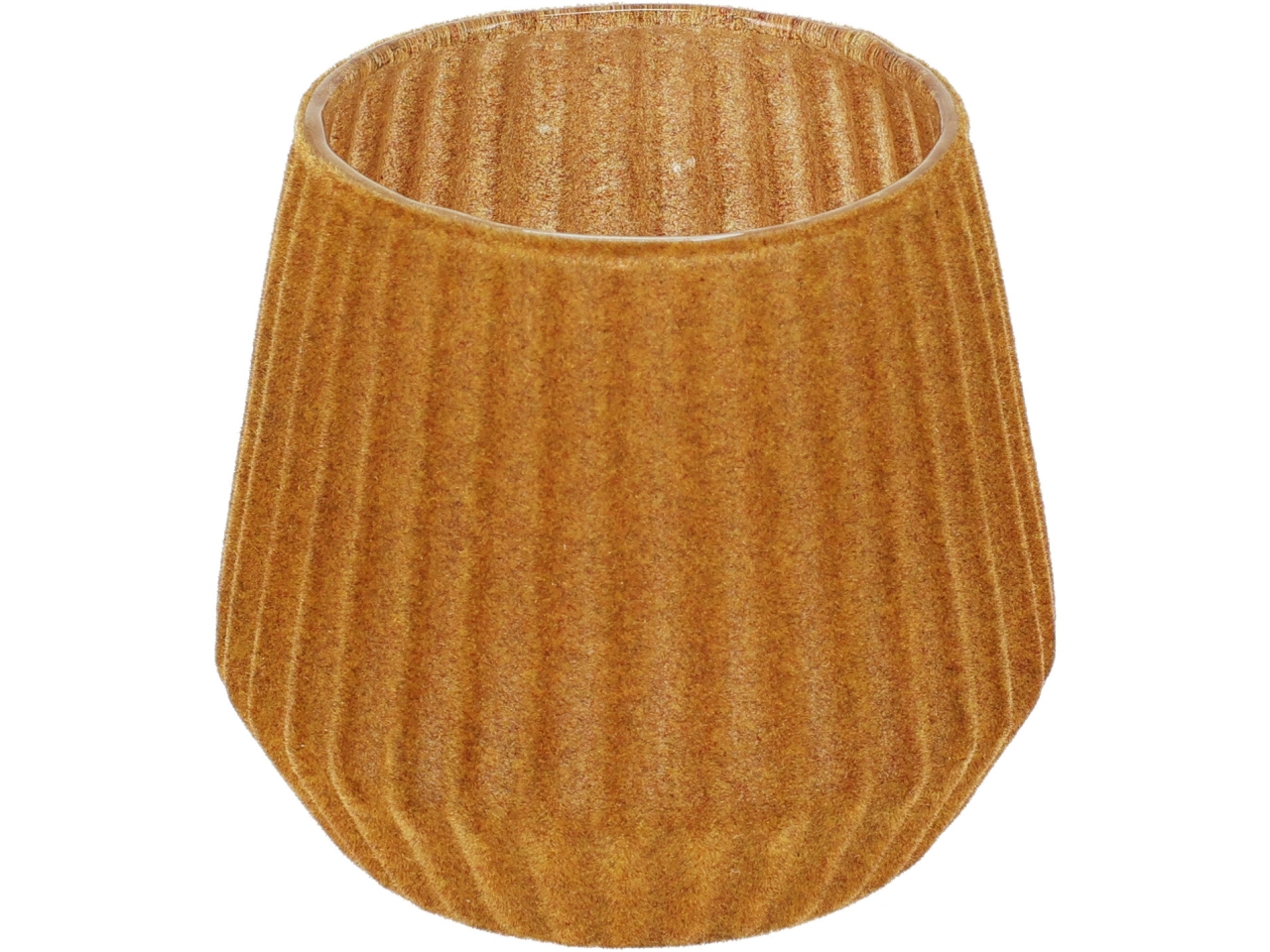 PORTA TEALIGHT FLOCCATO 9CM ORO A75201510