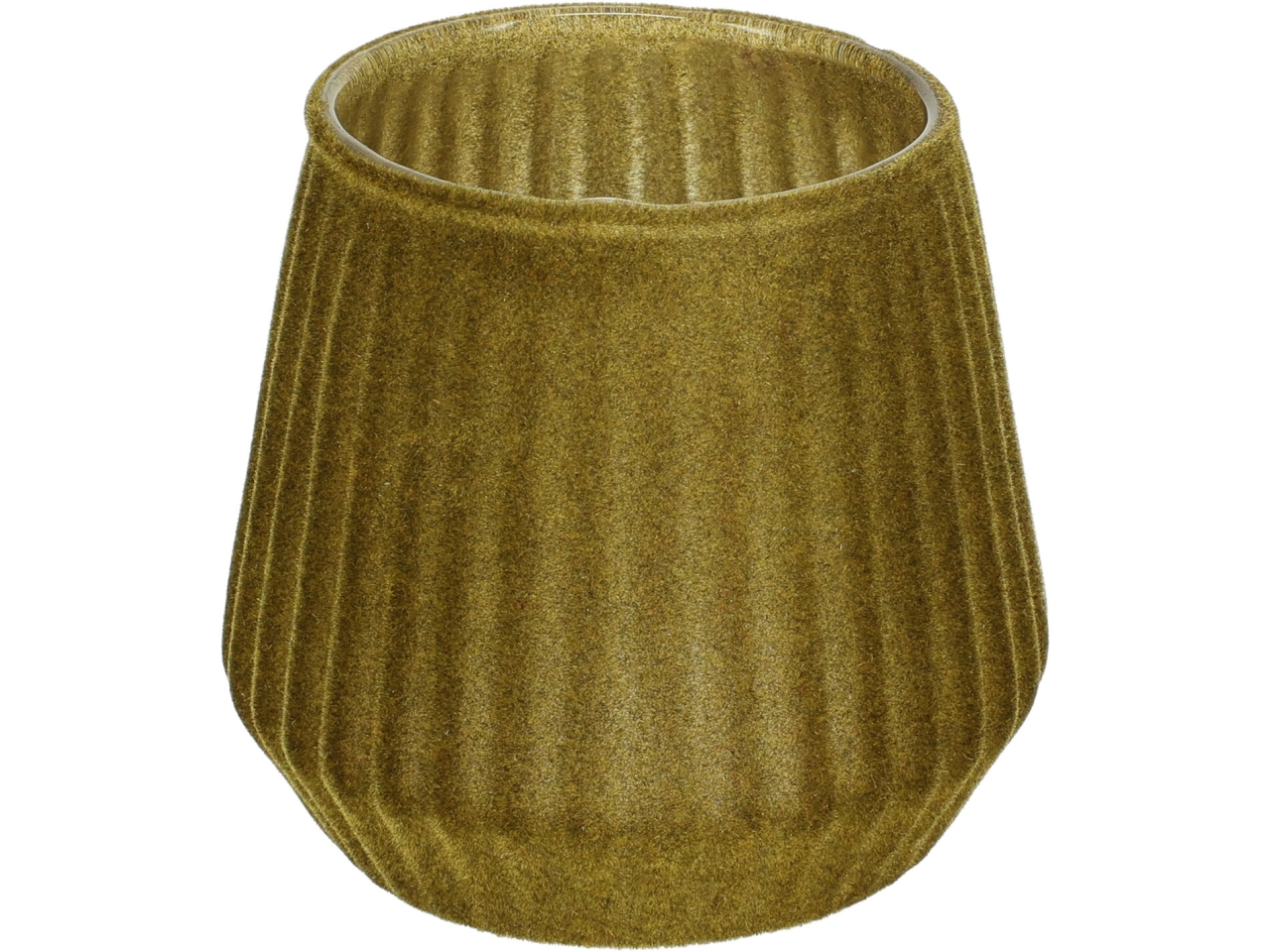 PORTA TEALIGHT FLOCCATO 9CM VERDE A75201520