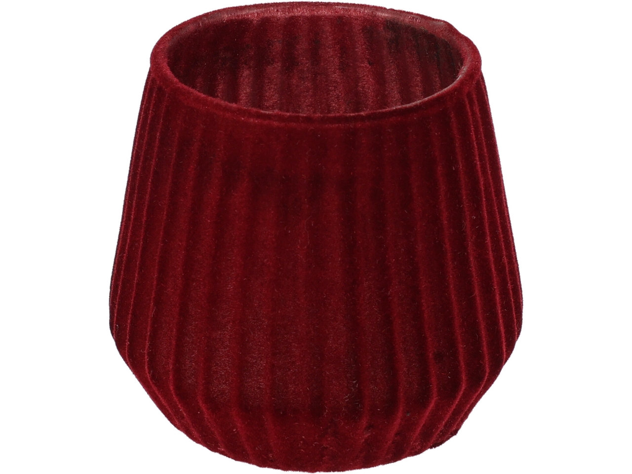 PORTA TEALIGHT FLOCCATO 9CM ROSSO A75201560