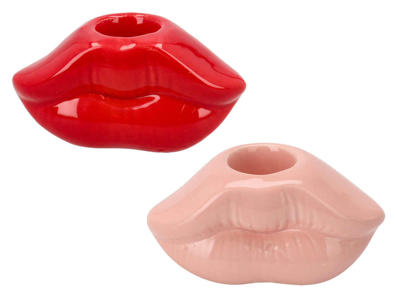 PORTA CANDELA CERAMICA LABBRA 8CM ASS. APF661310