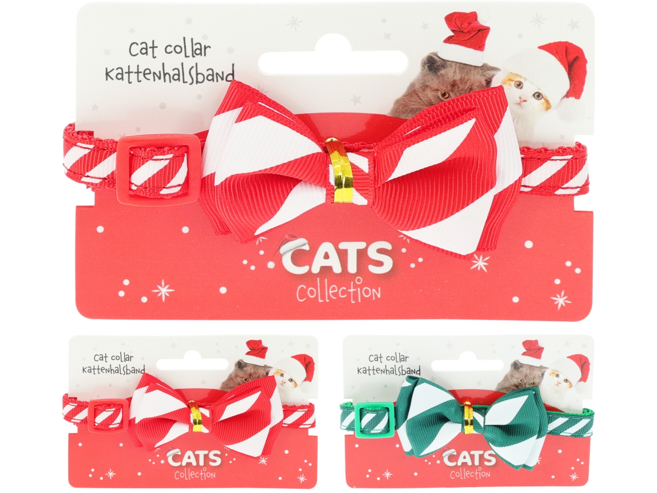 COLLARE PER GATTI NATALIZIO 30X4CM ASS. 491802750