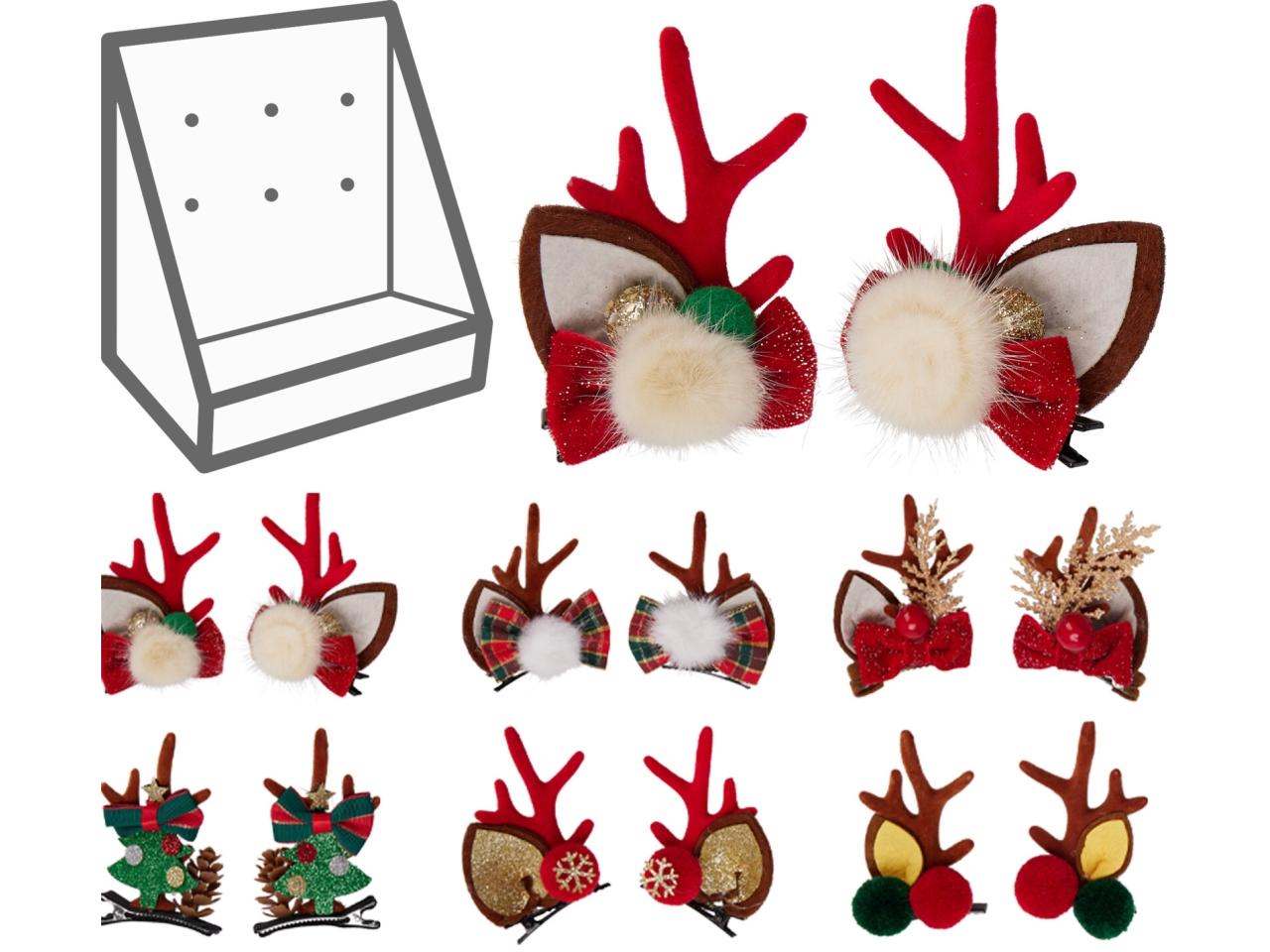 ORECCHIE RENNA CLIPS PER CAPELLI 2PZ ASS.ANM400100 ORECCHIE RENNA CLIPS PER CAPELLI 2PZ ASS.ANM400100