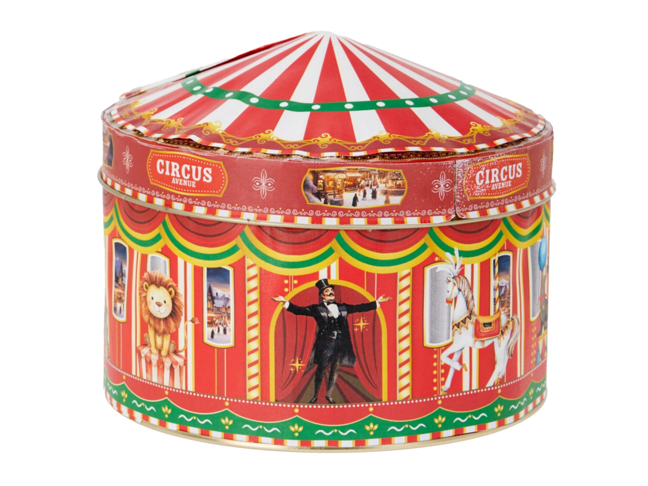 SCATOLA LATTA GIOSTRA C/BISCOTTI 150G ABM801560