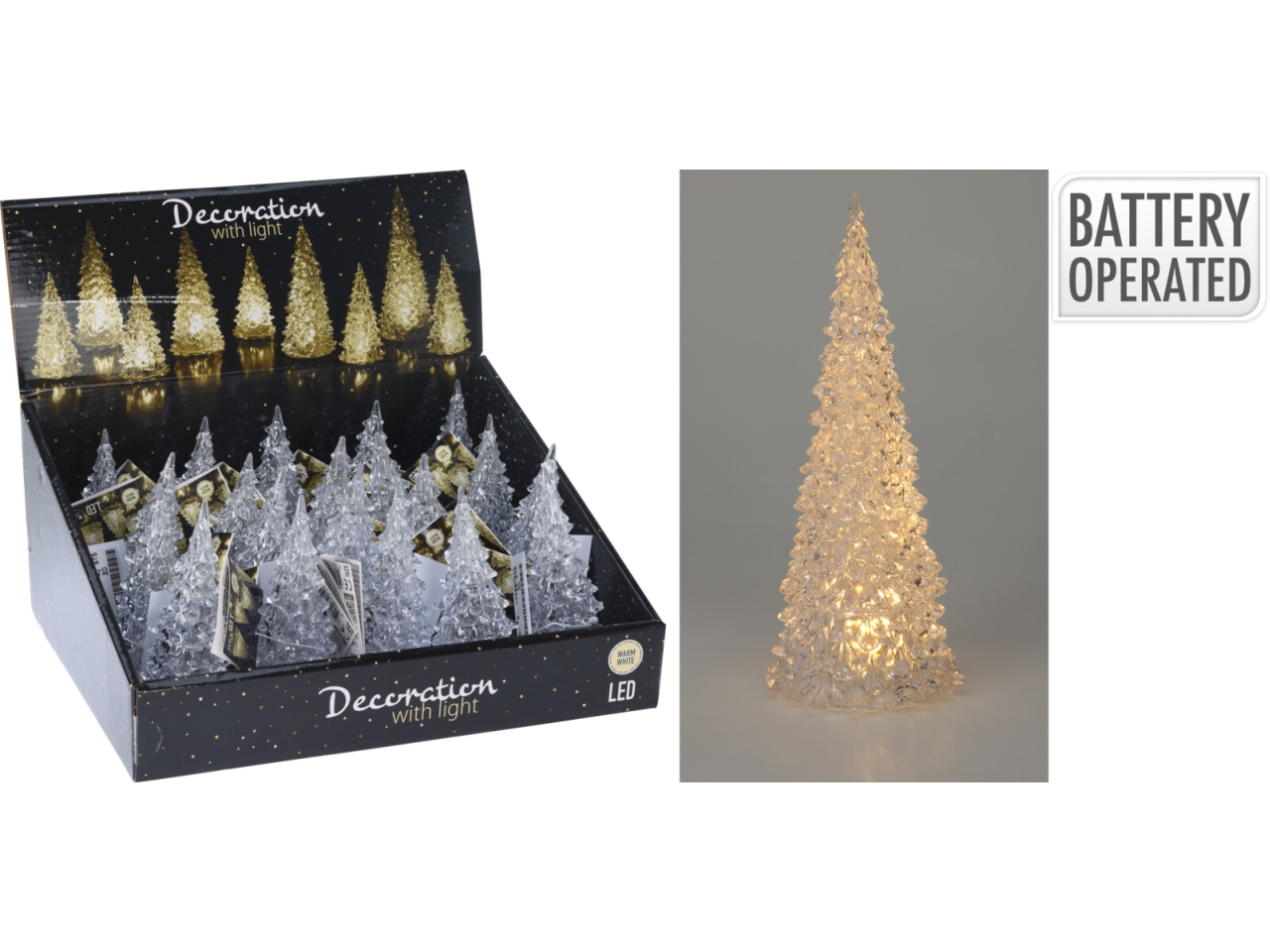 ALBERO 12CM ACRILICO C/LED BIANCO CALDO 109990010 ALBERO 12CM ACRILICO C/LED BIANCO CALDO 109990010