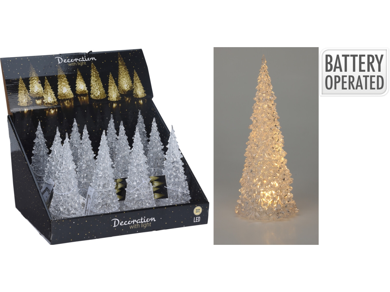 ALBERO 21CM ACRILICO C/LED CALDO 109990030 ALBERO 21CM ACRILICO C/LED CALDO 109990030