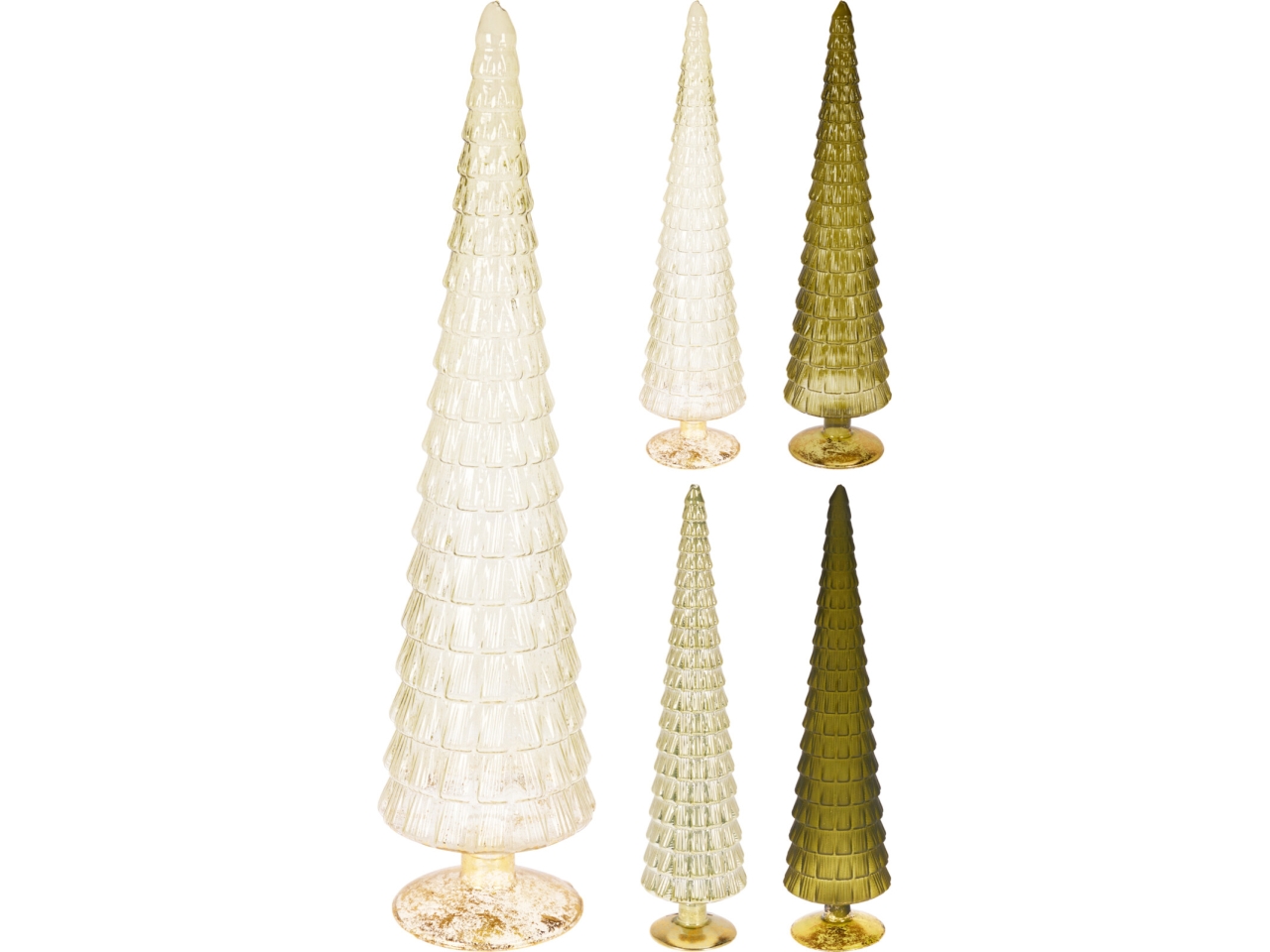 ALBERO 45CM VETRO VERDE ASS. ABR823160