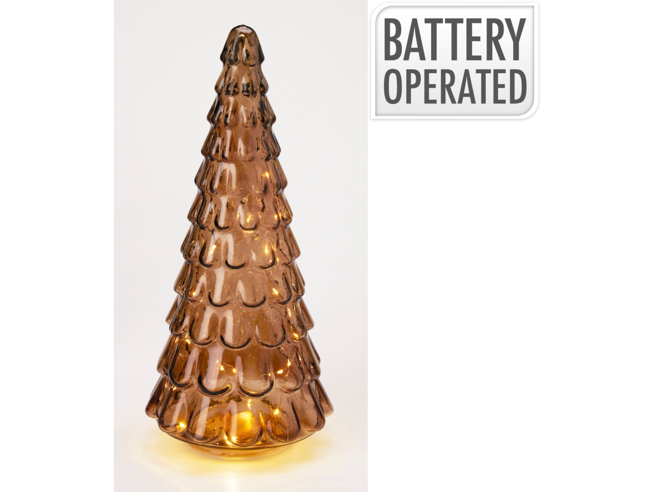 ALBERO 40CM VETRO C/LED AMBRA ABT634220