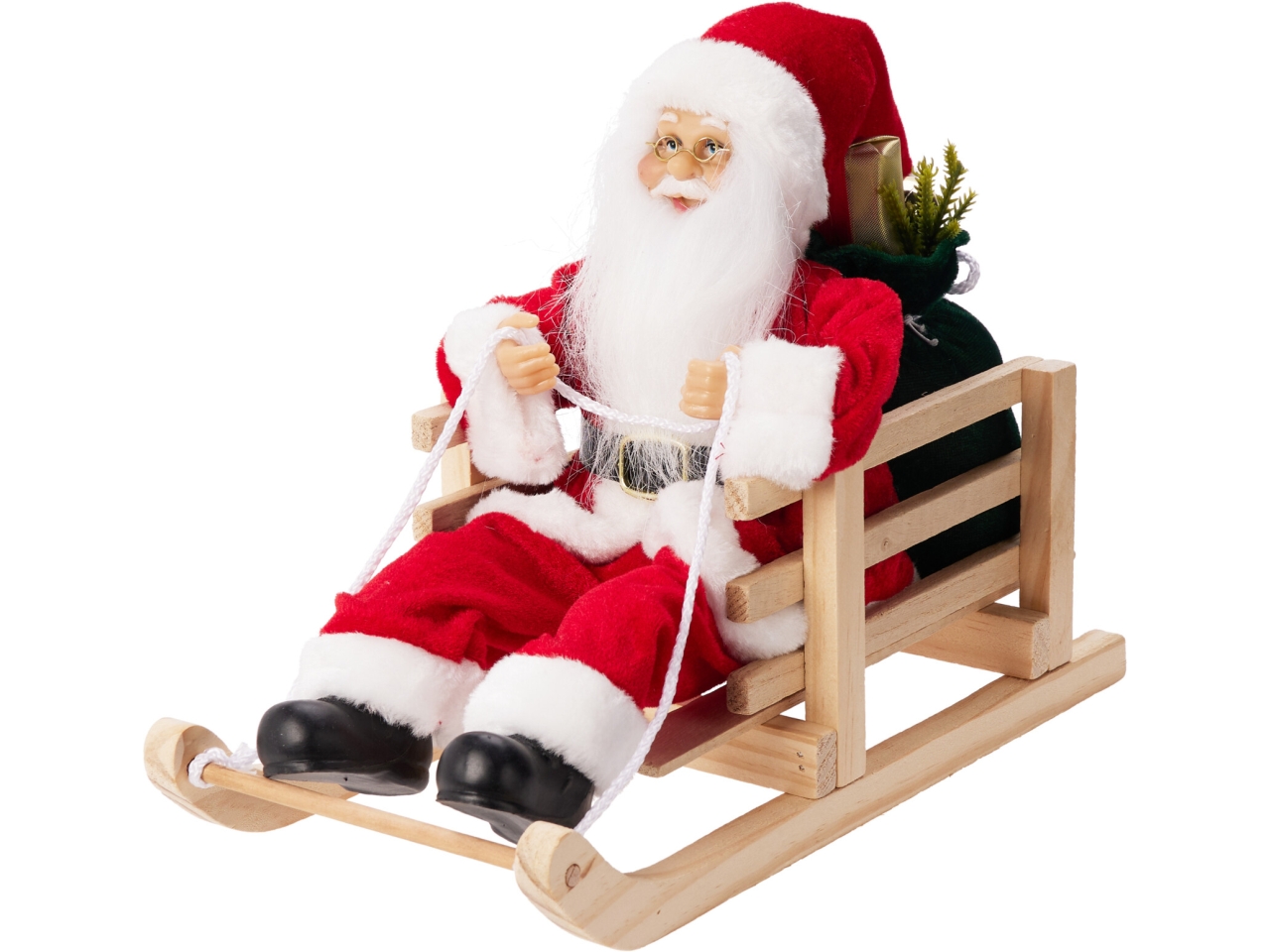 BABBO NATALE SU SLITTA 25CM ROSSO ASK007190 BABBO NATALE SU SLITTA 25CM ROSSO ASK007190
