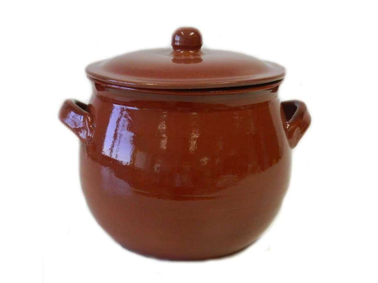 PENTOLA BOMBATA TERRACOTTA 26CM