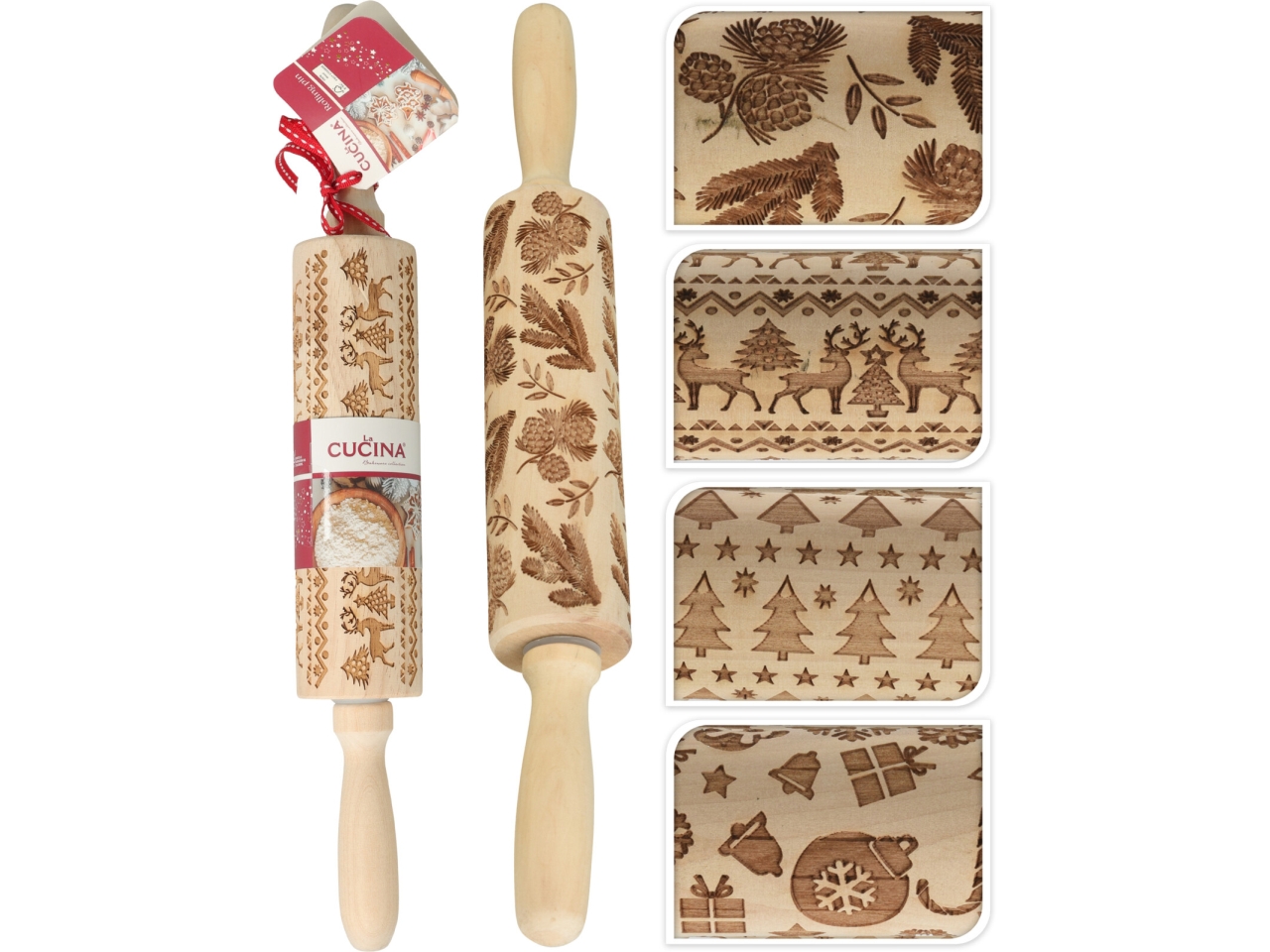 MATTARELLO LEGNO NATALE 35CM ASS. 170493030