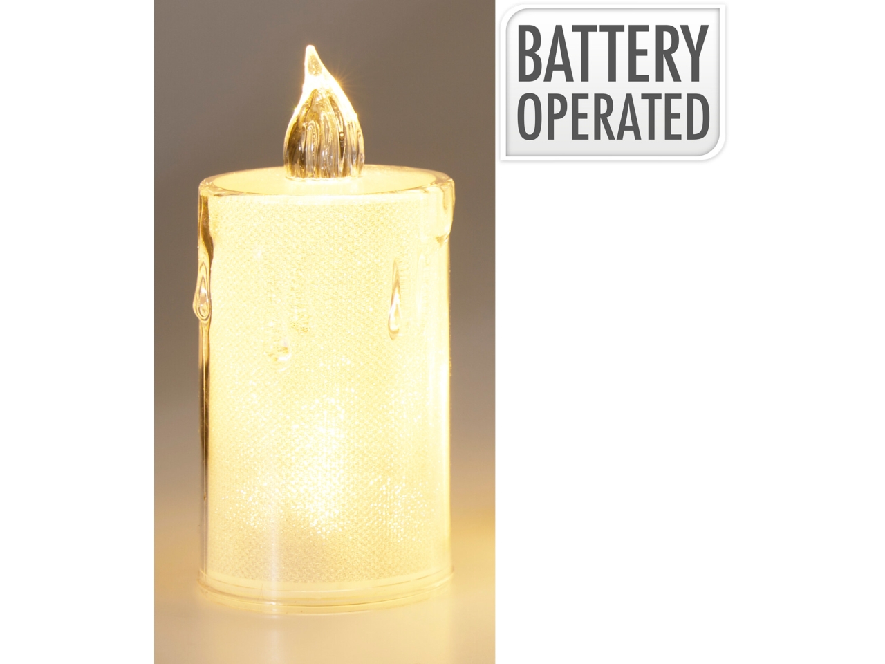 CANDELA LED 5X10CM TRASPARENTE ANX001010