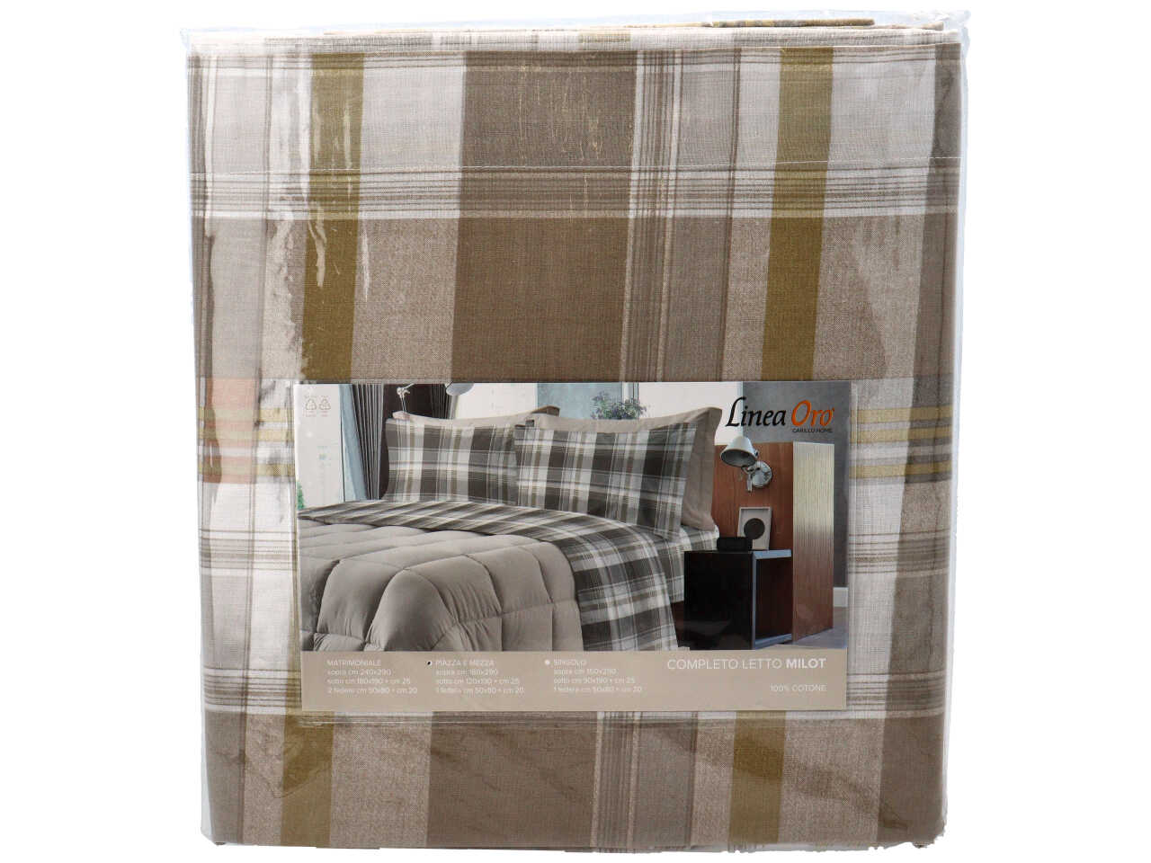 MILOT COMPLETO LETTO COTONE 1P1/2 TORT.LN16930101