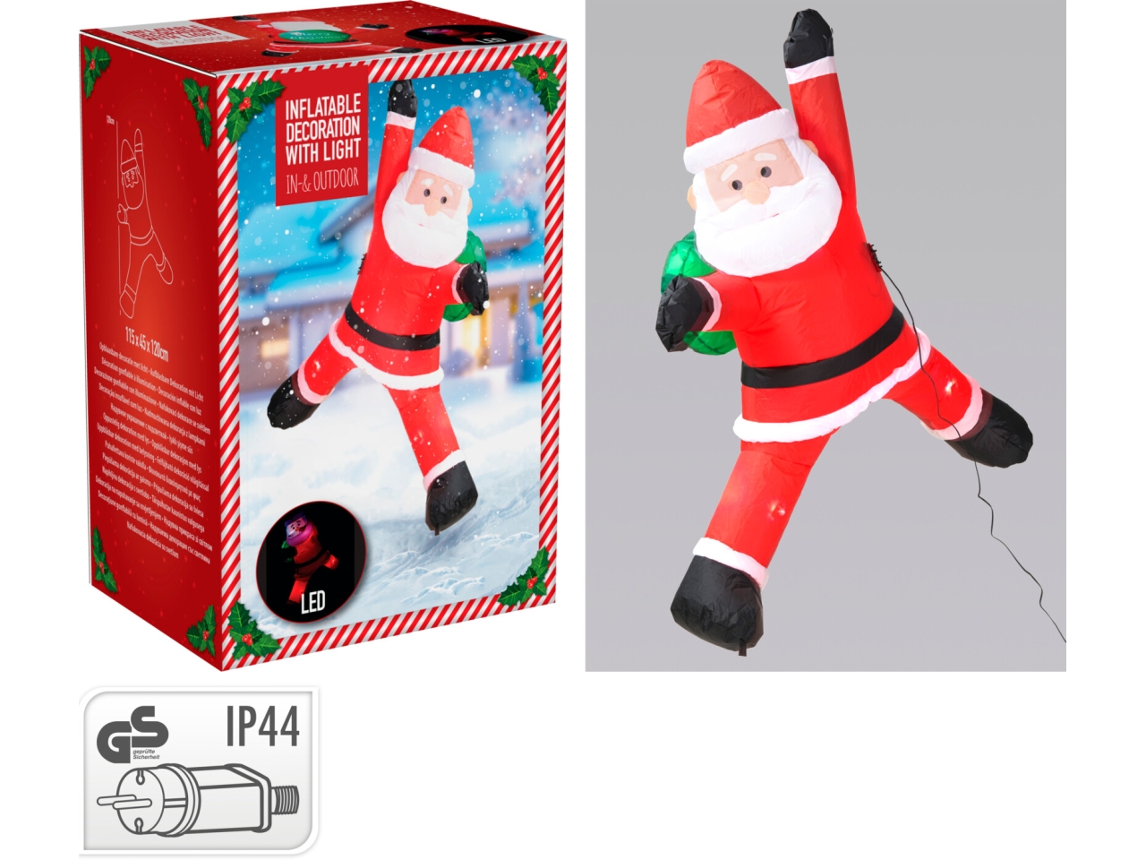 BABBO NATALE GONFIABILE 120CM DIF000260