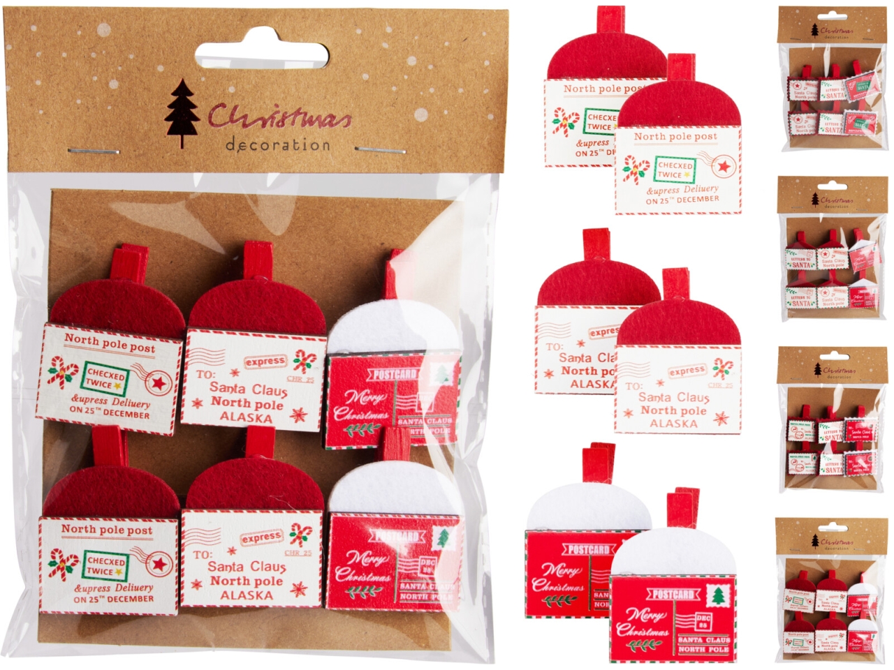 SET CLIP BUSTA NATALE 6PZ 6ASS GR9023310 SET CLIP BUSTA NATALE 6PZ 6ASS GR9023310