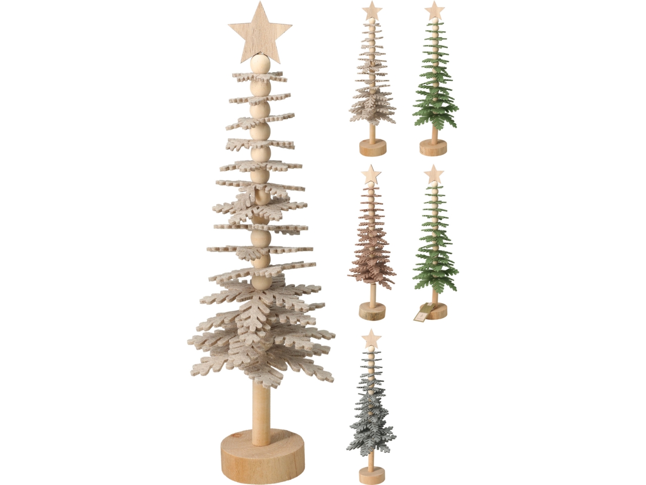 ALBERO LEGNO/FELTRO 37CM ASS GR9123000