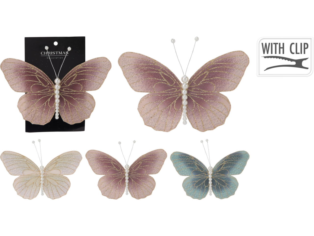 FARFALLA C/CLIP 18CM ASS. HC4700810