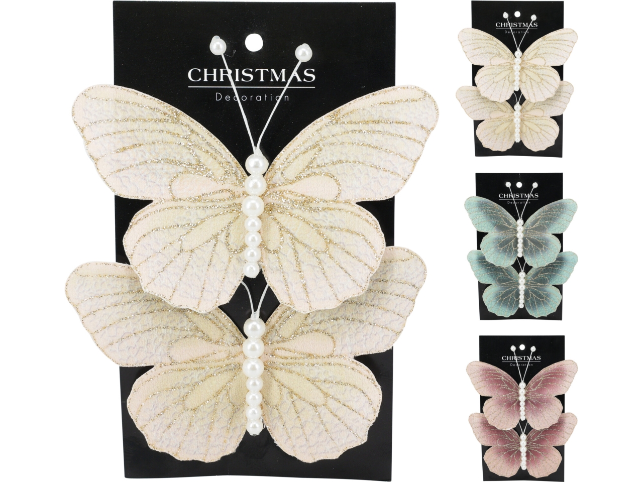 FARFALLE C/CLIP 2PZ 13CM ASS. HC4700830