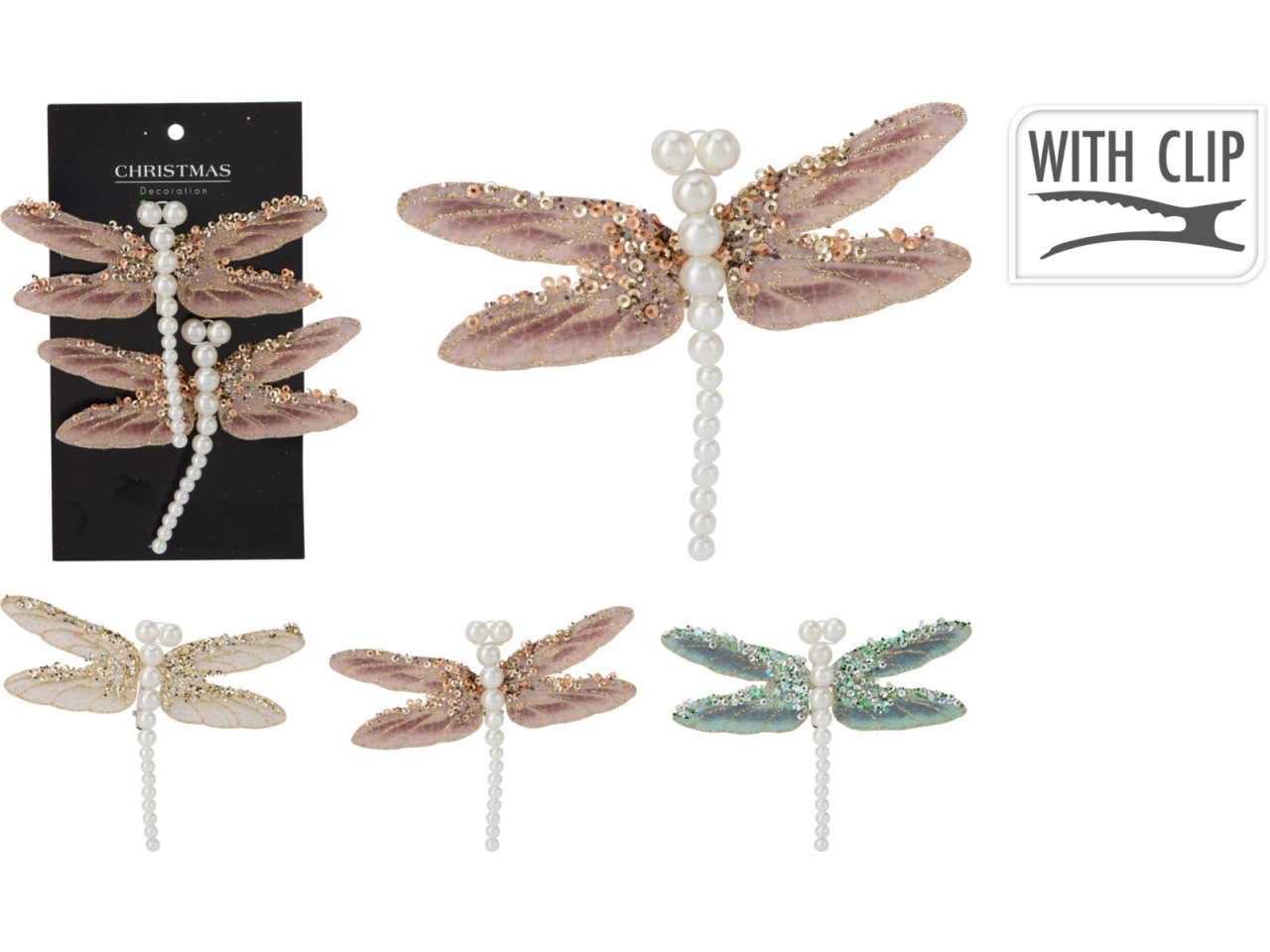 LIBELLULA C/CLIP 13CM ASS. HC4701010