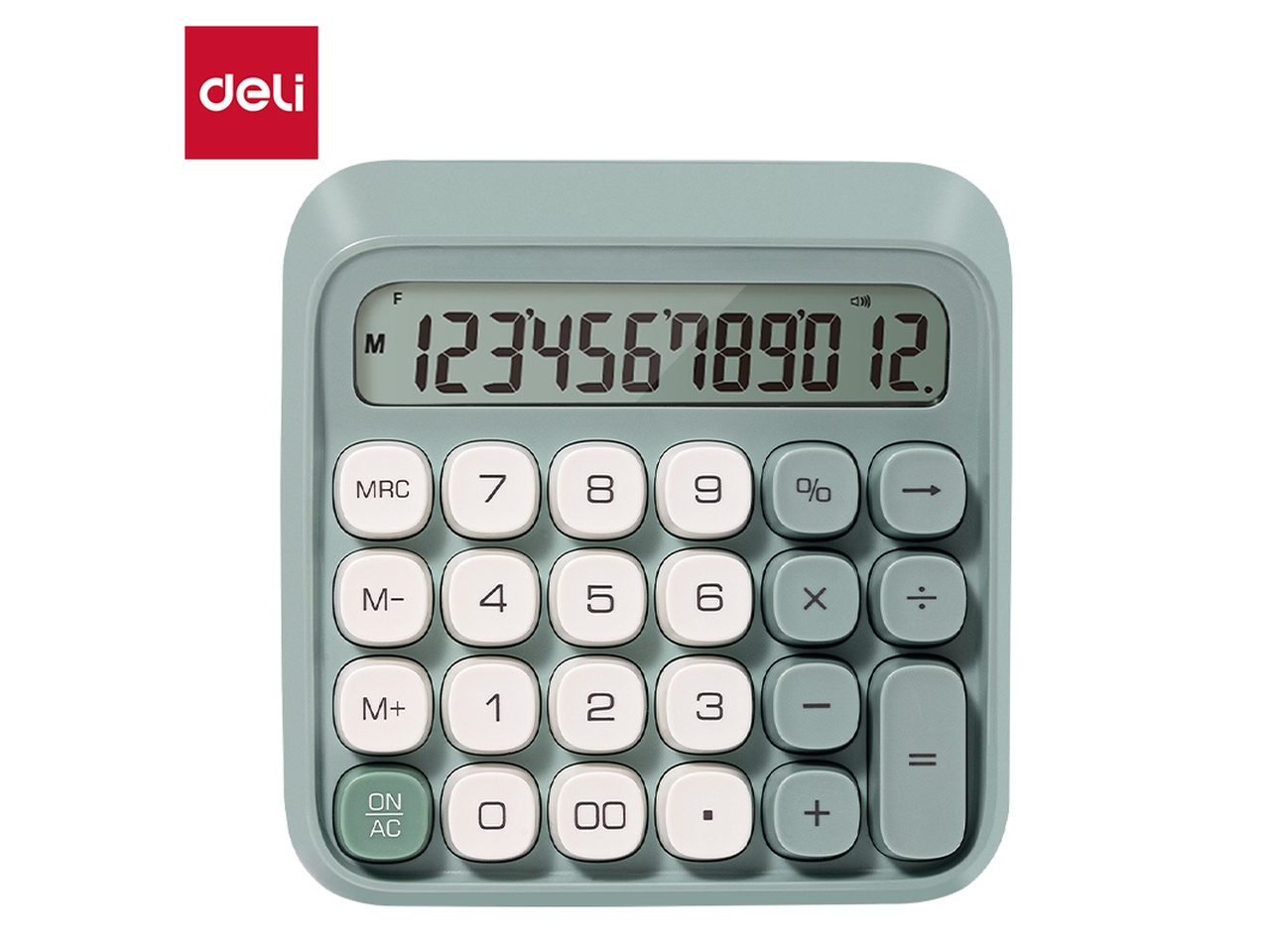 CALCOLATRICE 12 CIFRE TASTI A RILIEVO VERDE EM36V