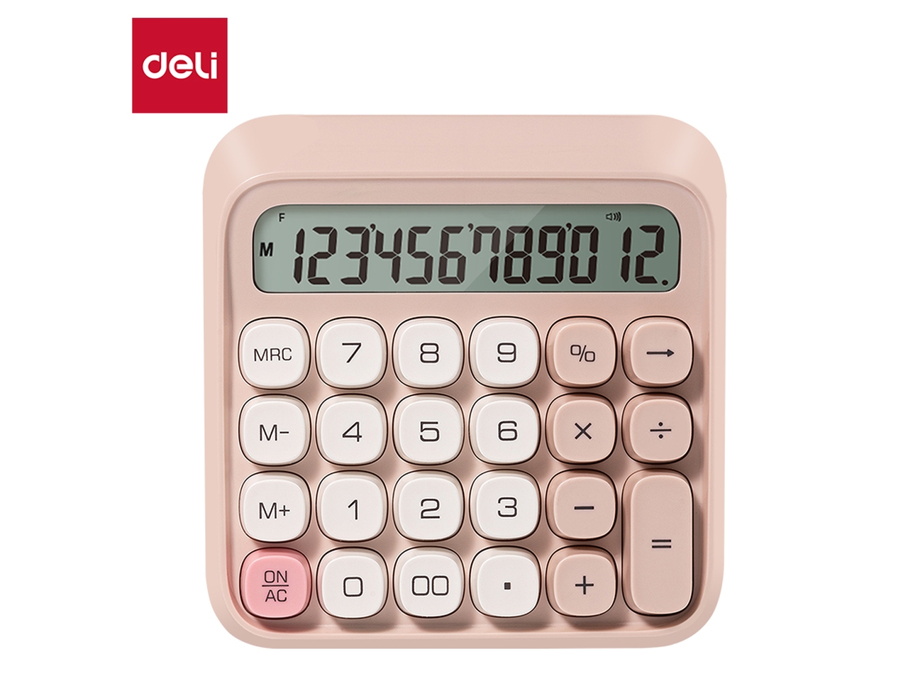 CALCOLATRICE 12 CIFRE TASTI A RILIEVO ROSA EM36R