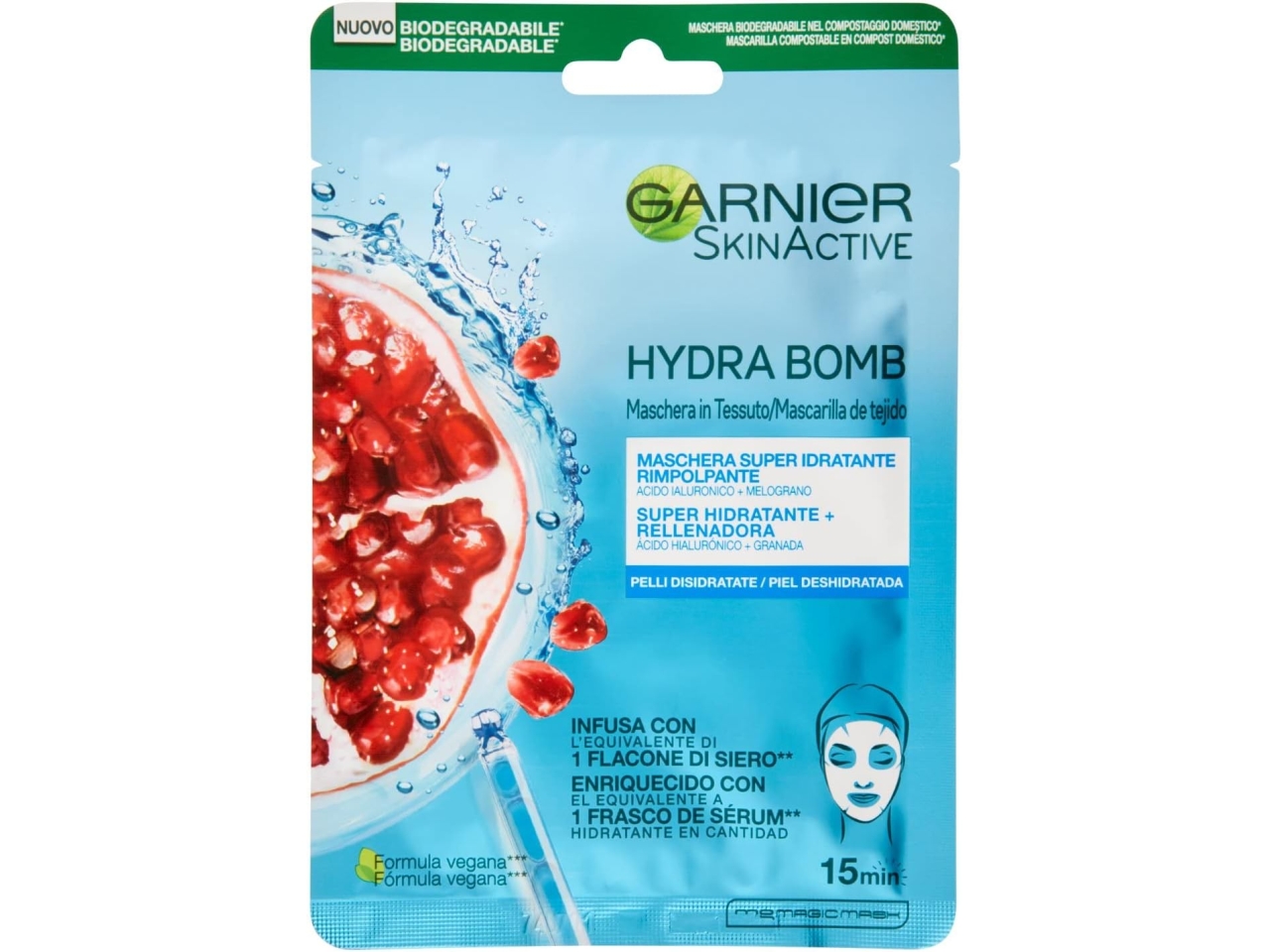 GARNIER MASCHERA VISO HYDRABOMB BLU GARNIER MASCHERA VISO HYDRABOMB BLU