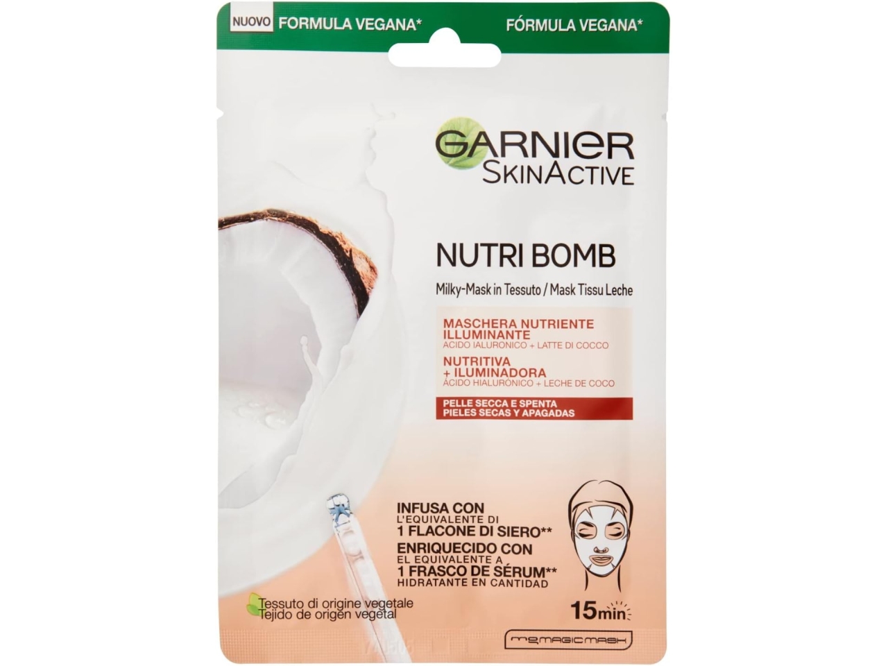 GARNIER MASCHERA VISO NUTRIBOMB COCCO C6381903 GARNIER MASCHERA VISO NUTRIBOMB COCCO C6381903
