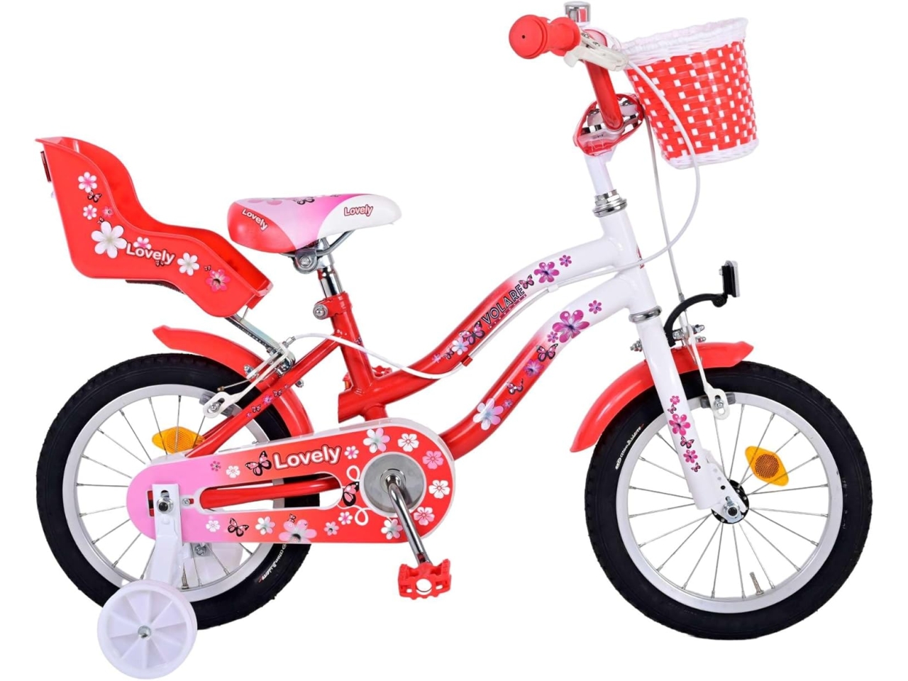 BICICLETTA BIMBA VOLARE14 LOVELY ROSSO/BIANCO 1493