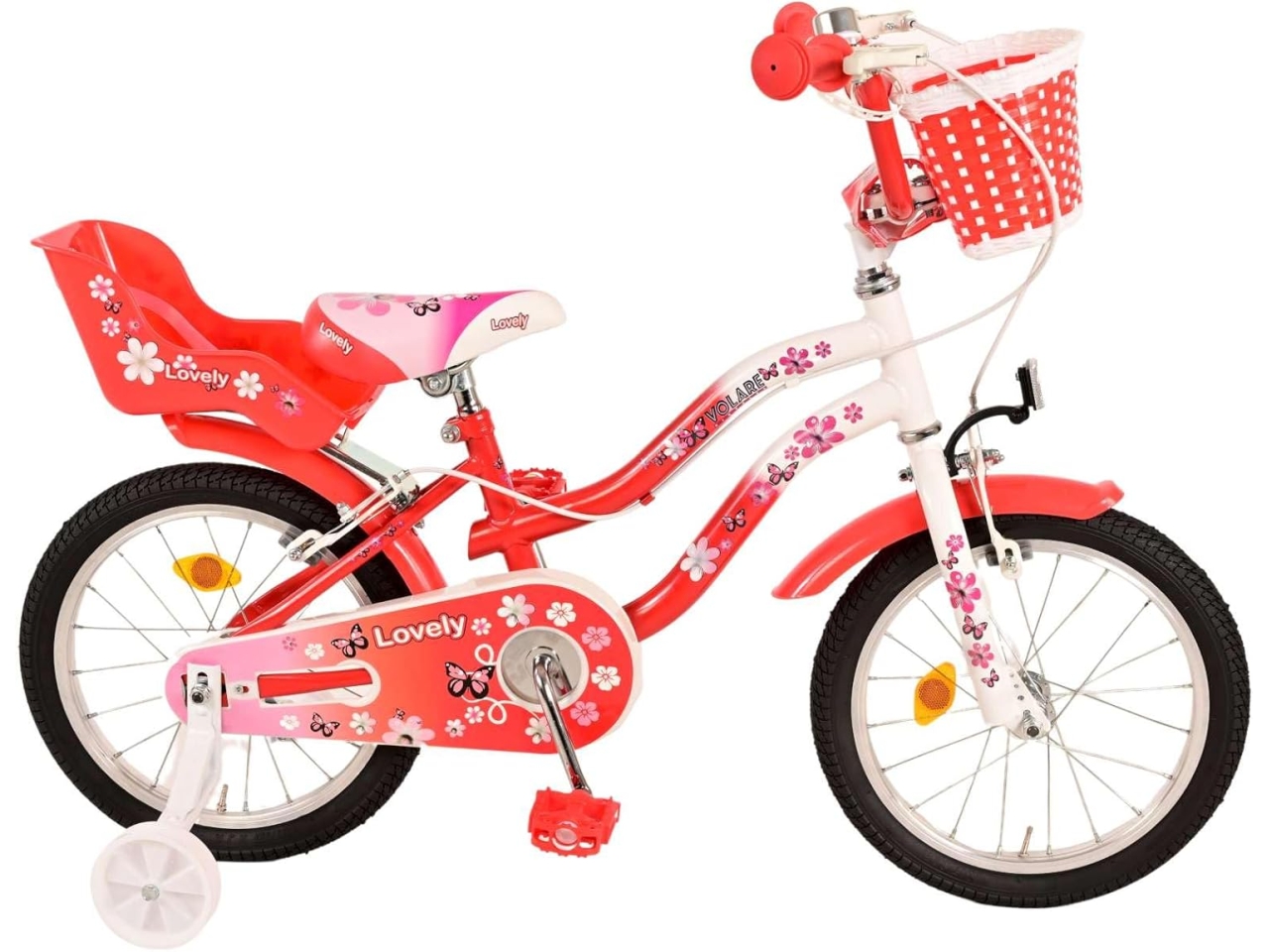 BICICLETTA BIMBA VOLARE16 LOVELY ROSSO/BIANCO 1693