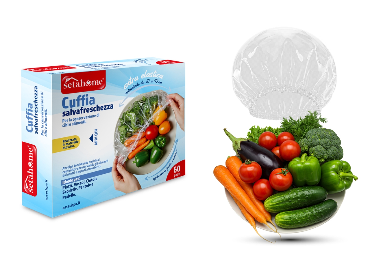 CUFFIA COPRI ALIMENTI 42CM 60PZ 03796