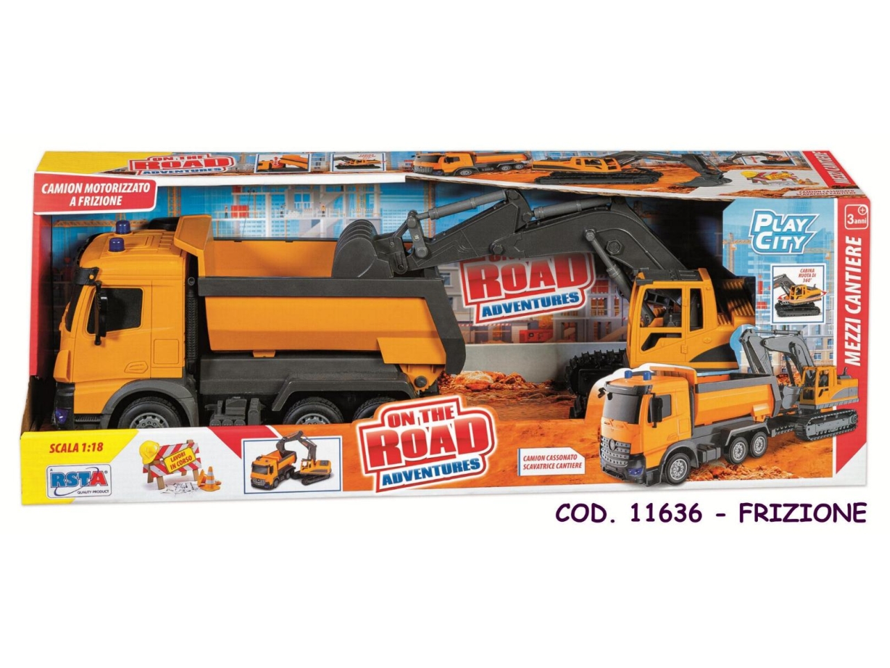 PLAYSET FRIZ.CAMION,CANTIERE E SCAVATRICE 11636