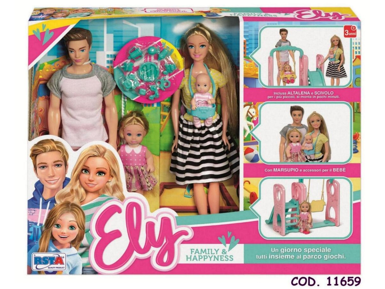 BAMBOLA ELY 29CM FAMILY PARCO GIOCHI 11659