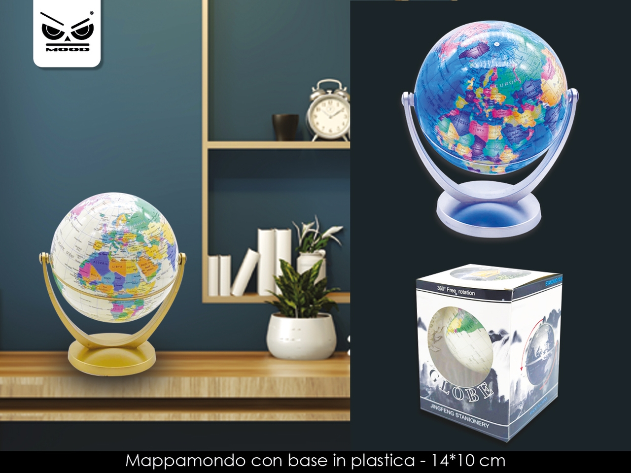 MAPPAMONDO 10CM CON BASE ASS. ST6163