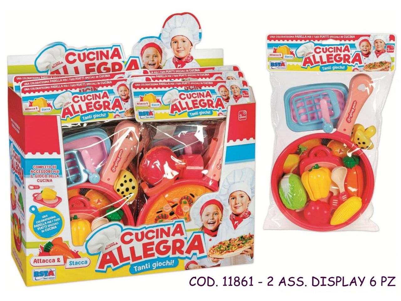 SET CUCINA E PIZZA STACCA ATTACCA C/PADELLA 11861