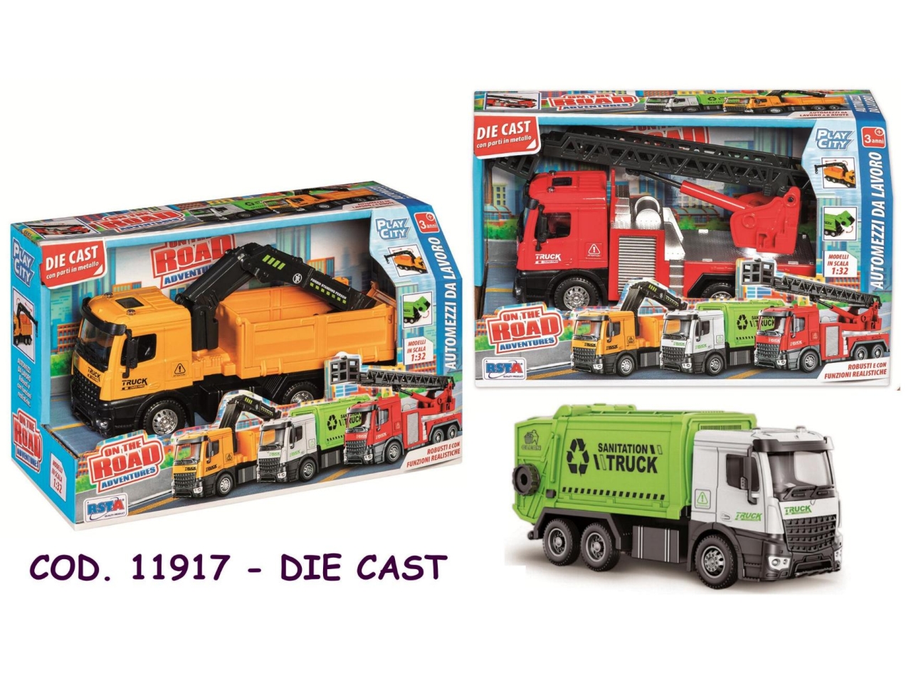 AUTOMEZZI DA LAVORO DIE CAST SCALA 1:32 11917